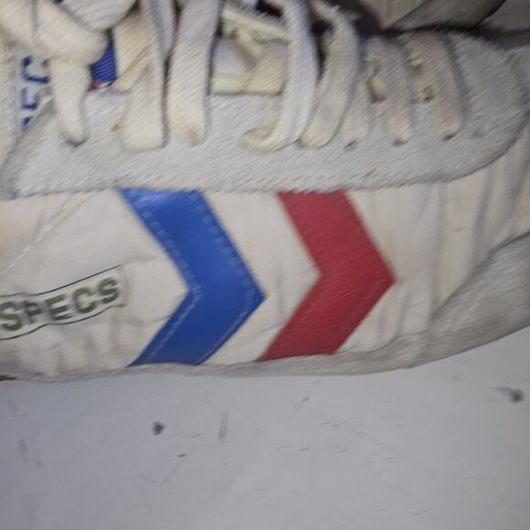 Vtg 1980's Korean VINTAGE RED White Athletic Shoes Size 10 - Picture 3 of 16